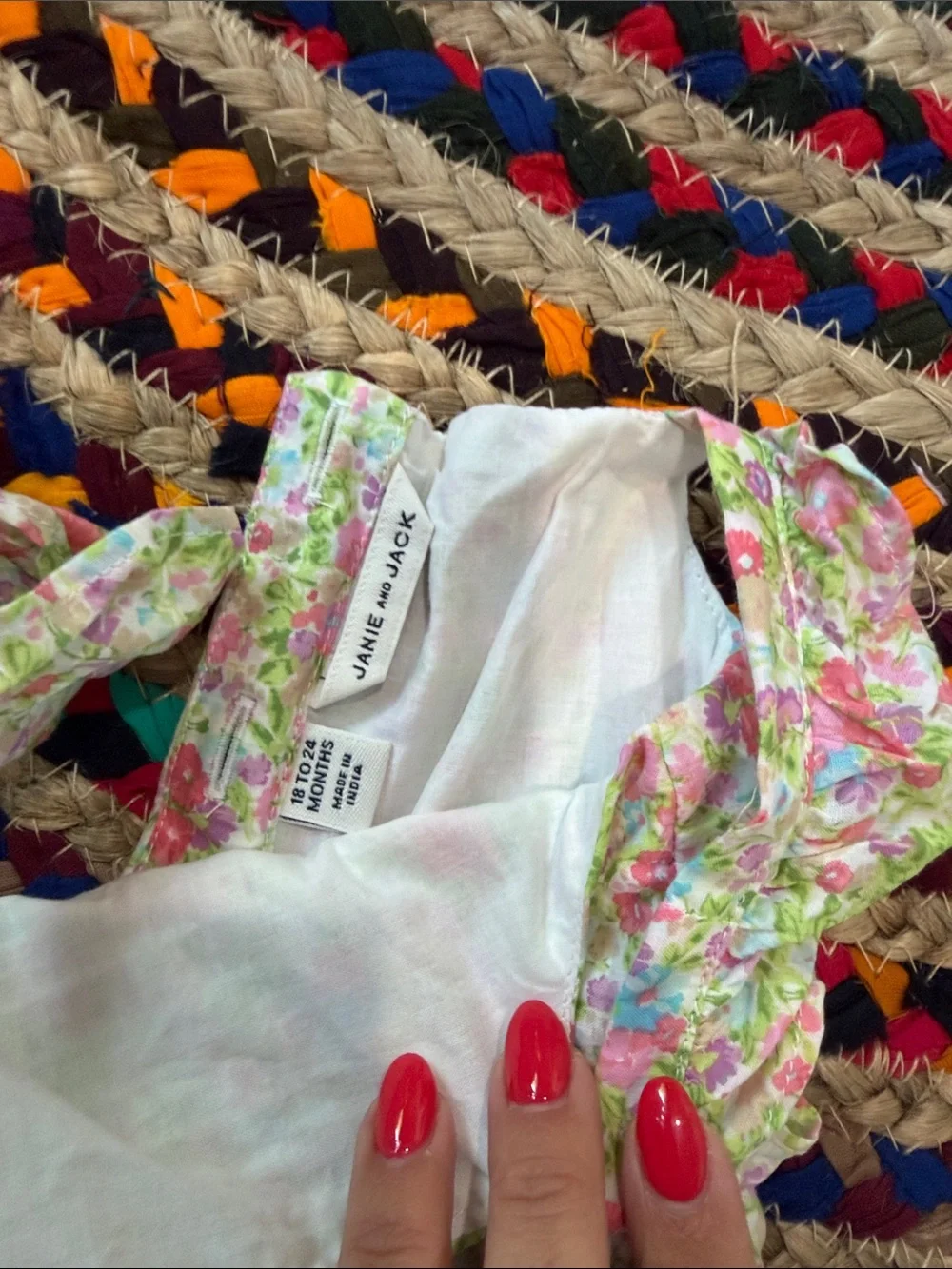 Janie and Jack Pink Floral Sundress with White Bloomers 18-24M
